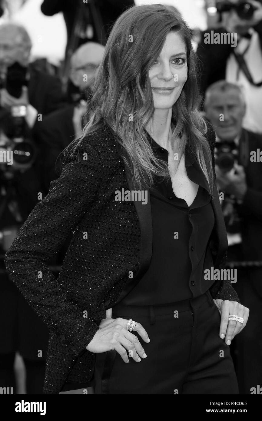 CANNES, FRANCE – MAY 19, 2018: Chiara Mastroianni walks the red carpet ahead of 'The Man Who Killed Don Quixote' screening at the Festival de Cannes Stock Photo