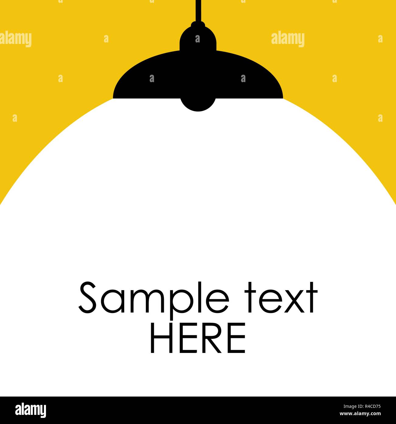Bright Lighting Spotlights Lamp with Empty Space for Your Text or Object. Vector Illustration EPS10 Stock Vector