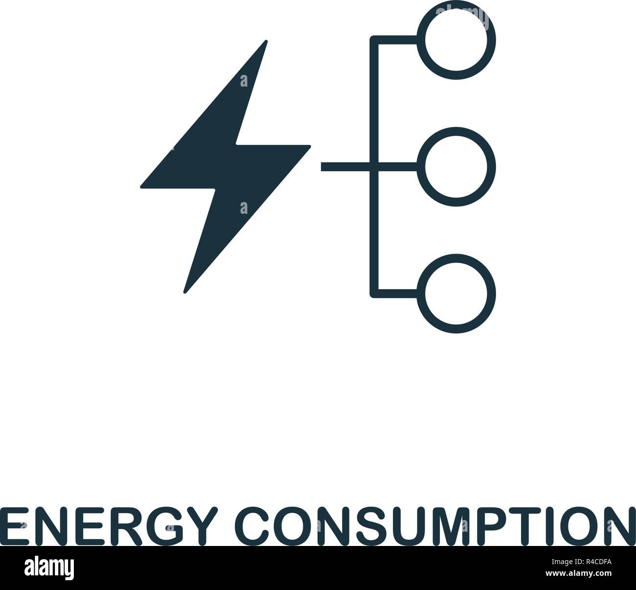 Energy Consumption icon. Premium style design from urbanism collection ...