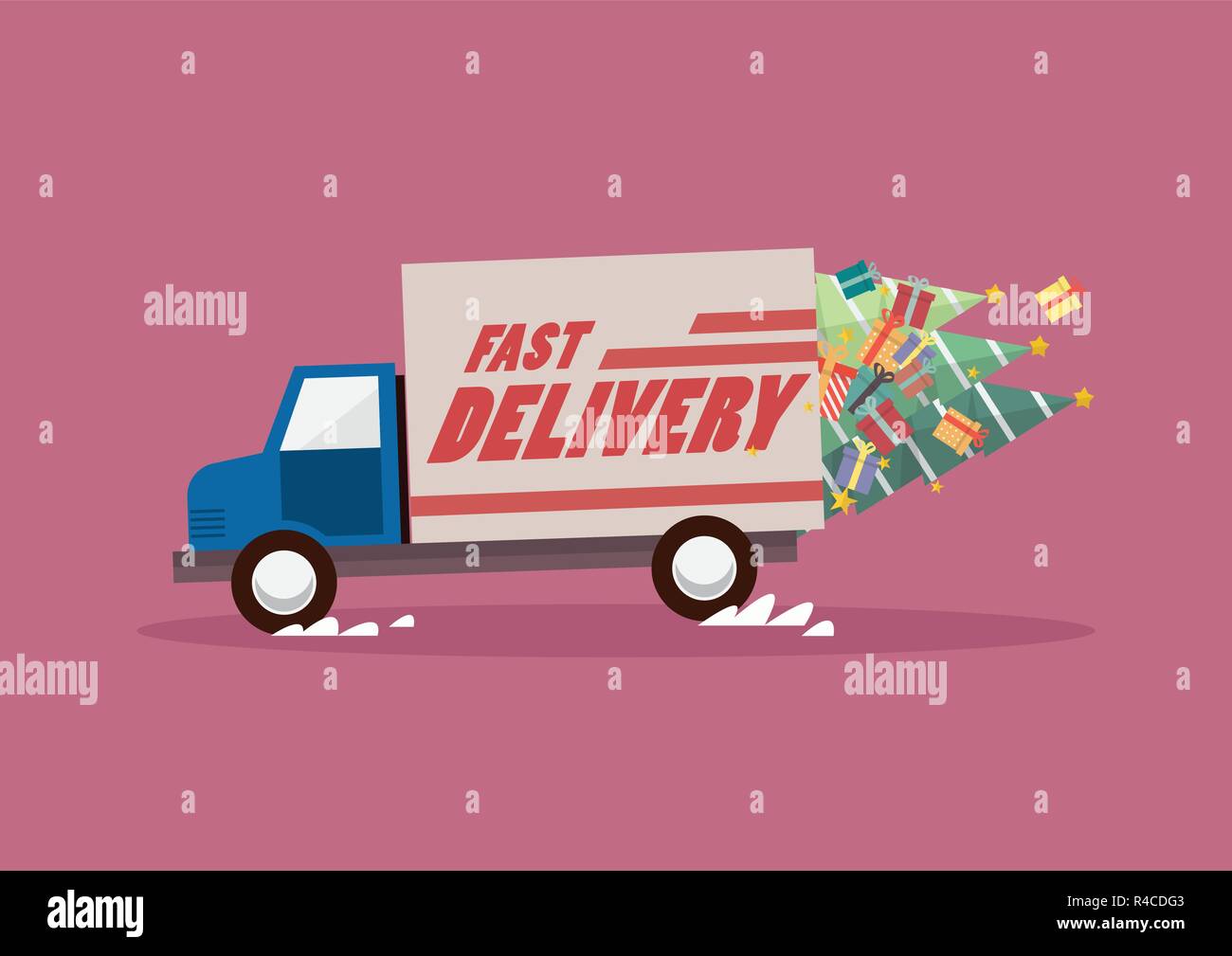 Lorry carrying trailer Stock Vector Images - Alamy