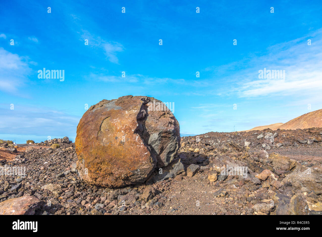 volcano ground details on lanzarote iceland Stock Photo - Alamy