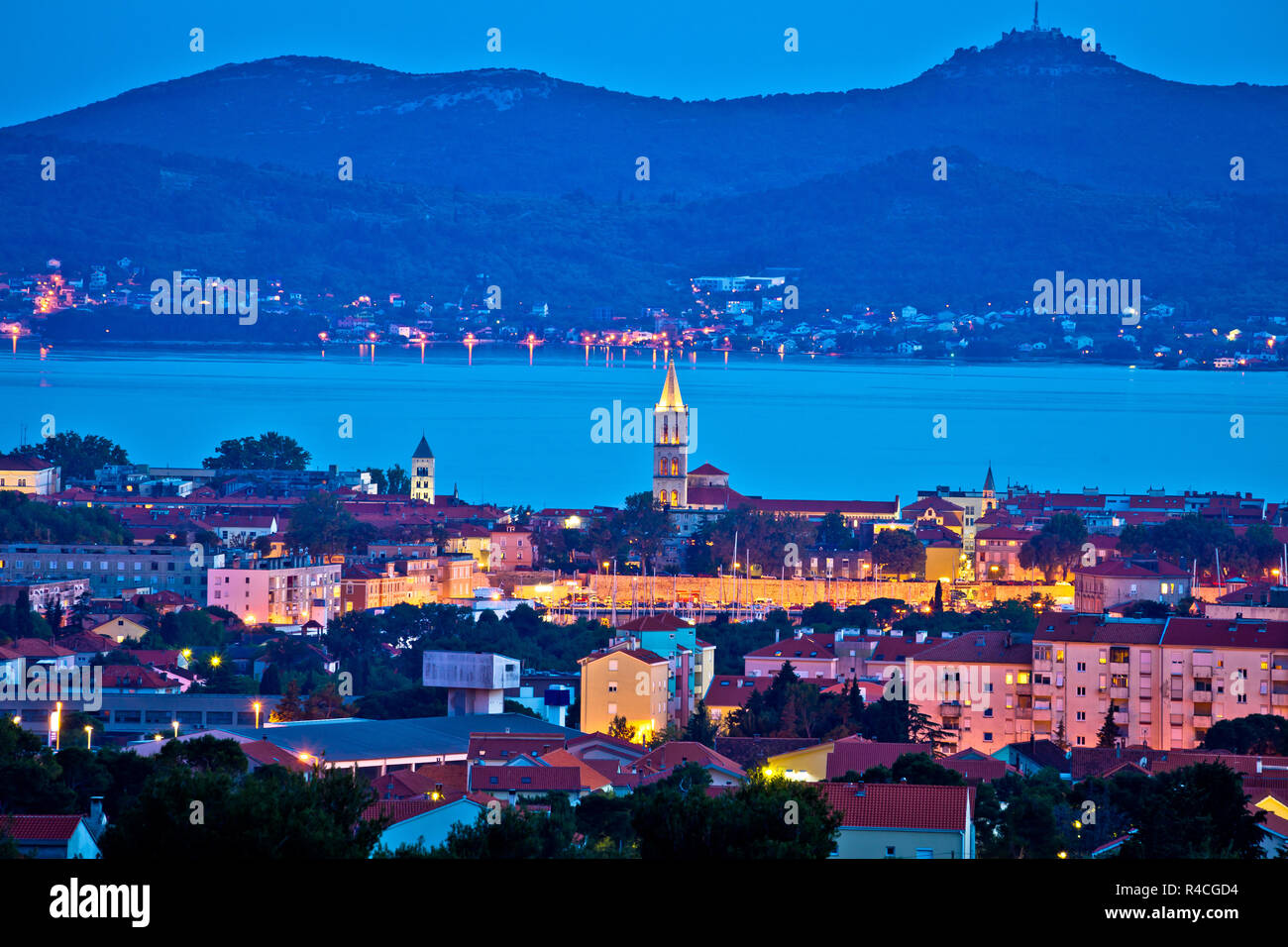 City of Zadar evening skyline Stock Photo