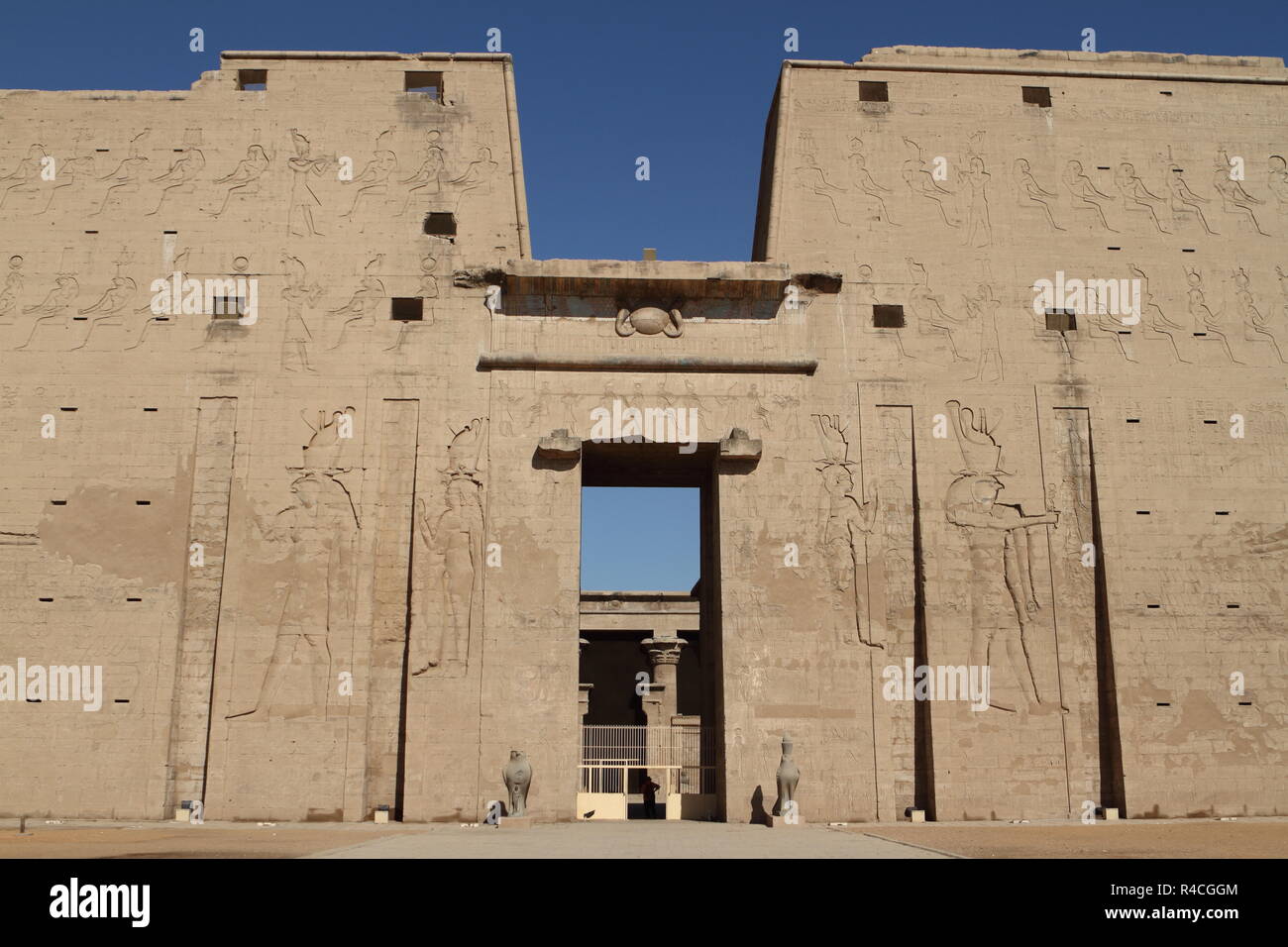 the temple of horus of edfu in egypt Stock Photo