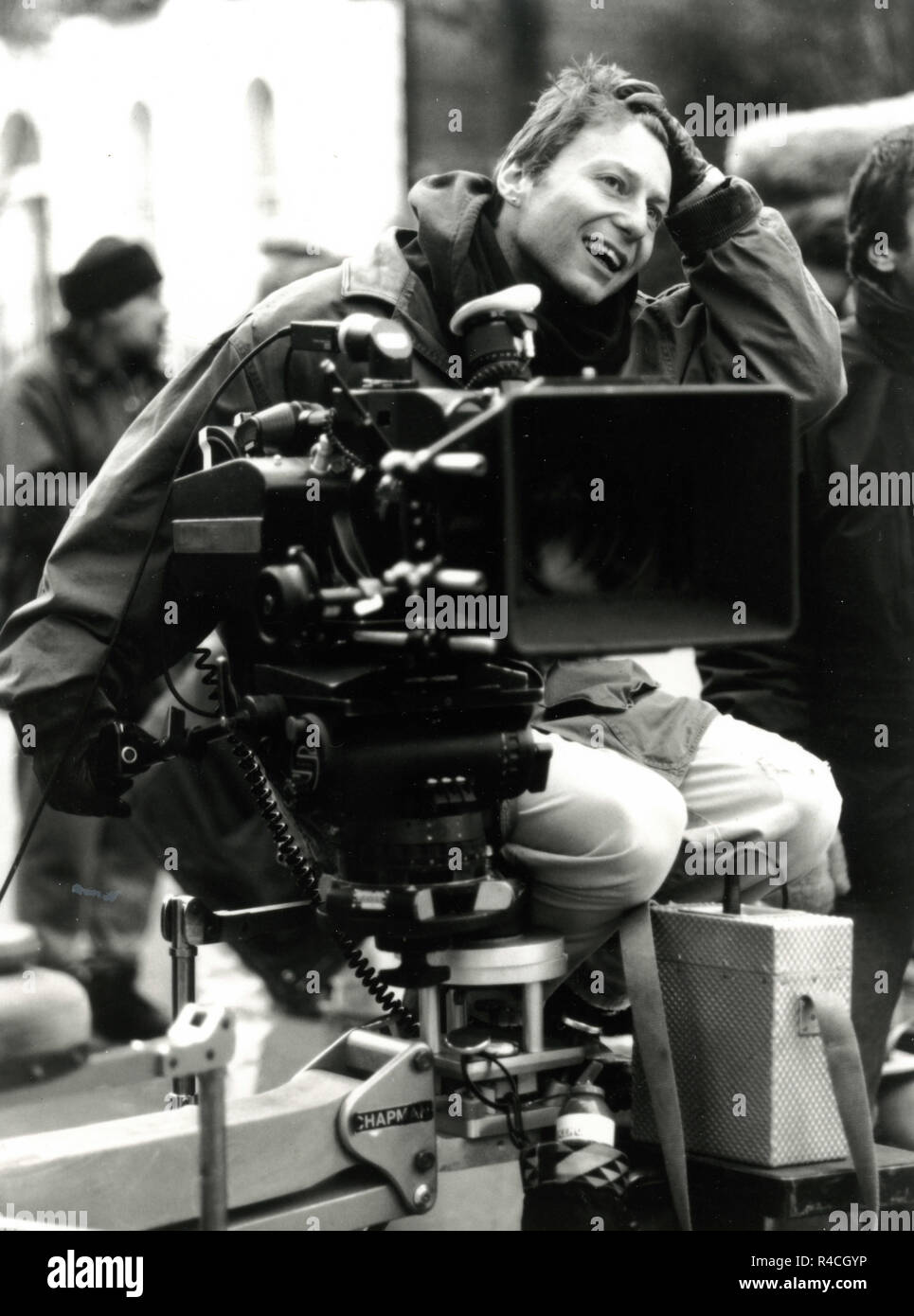 Macedonian film director Milcho Manchevski while shooting the movie