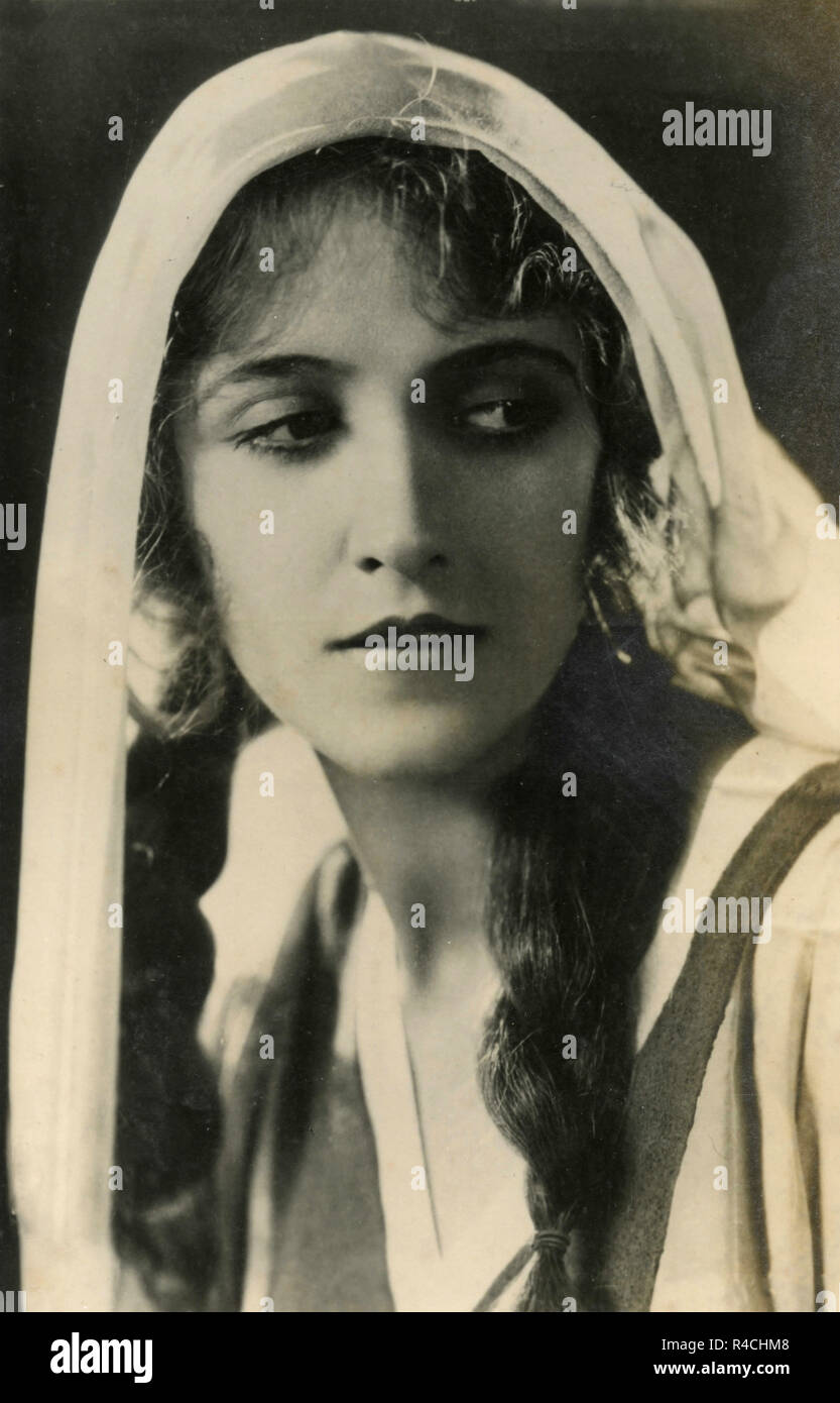 American actress Kathrin Hill in the movie The Wanderer, 1926 Stock Photo