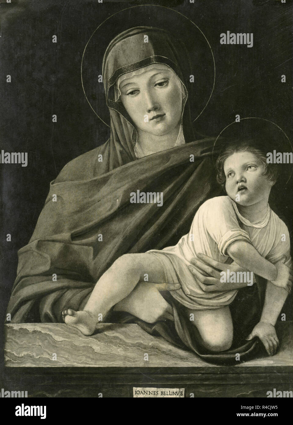 Virgin and Child, painting by Giovanni Bellini, 1930s Stock Photo