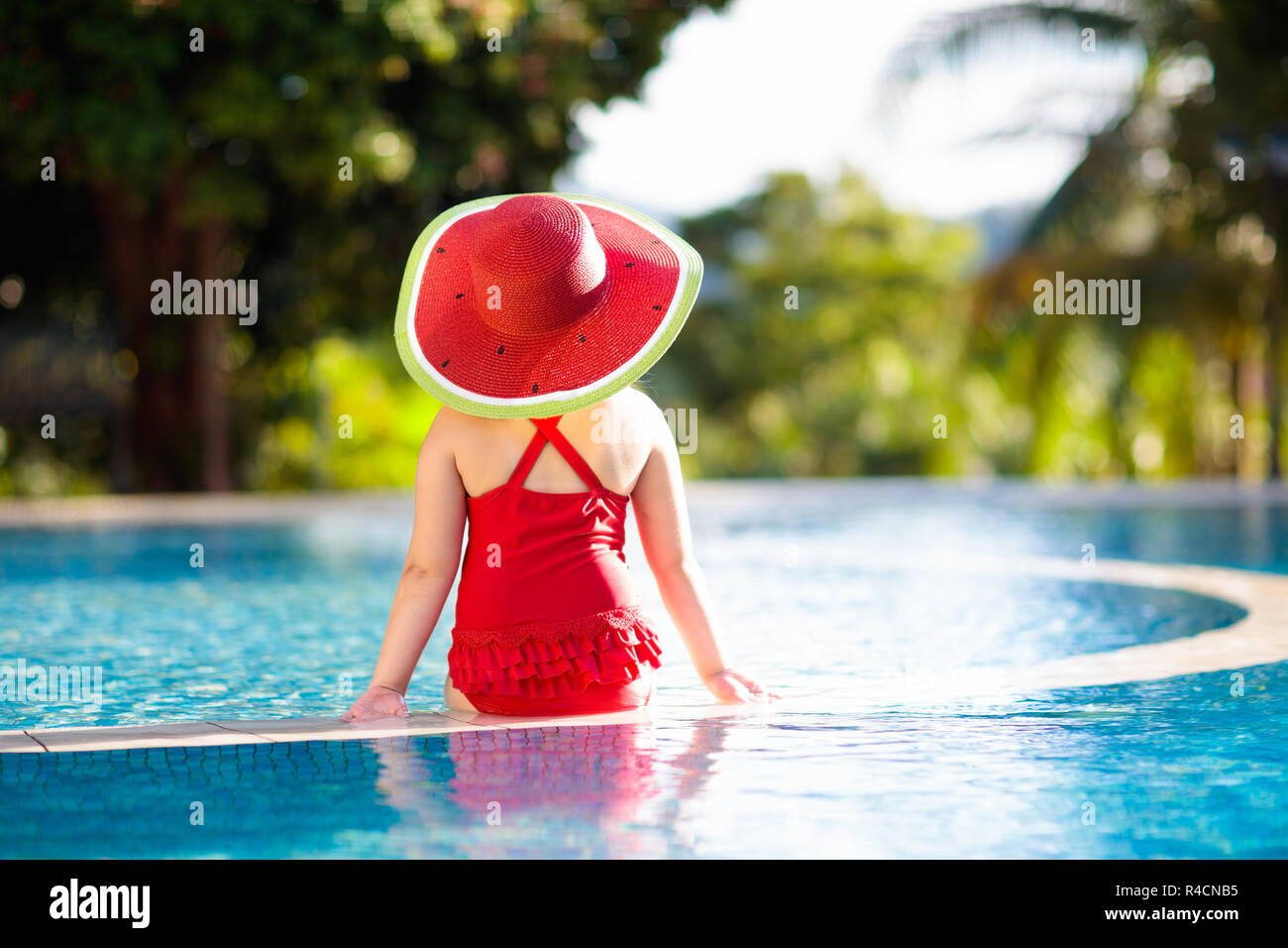 red swimsuit kids