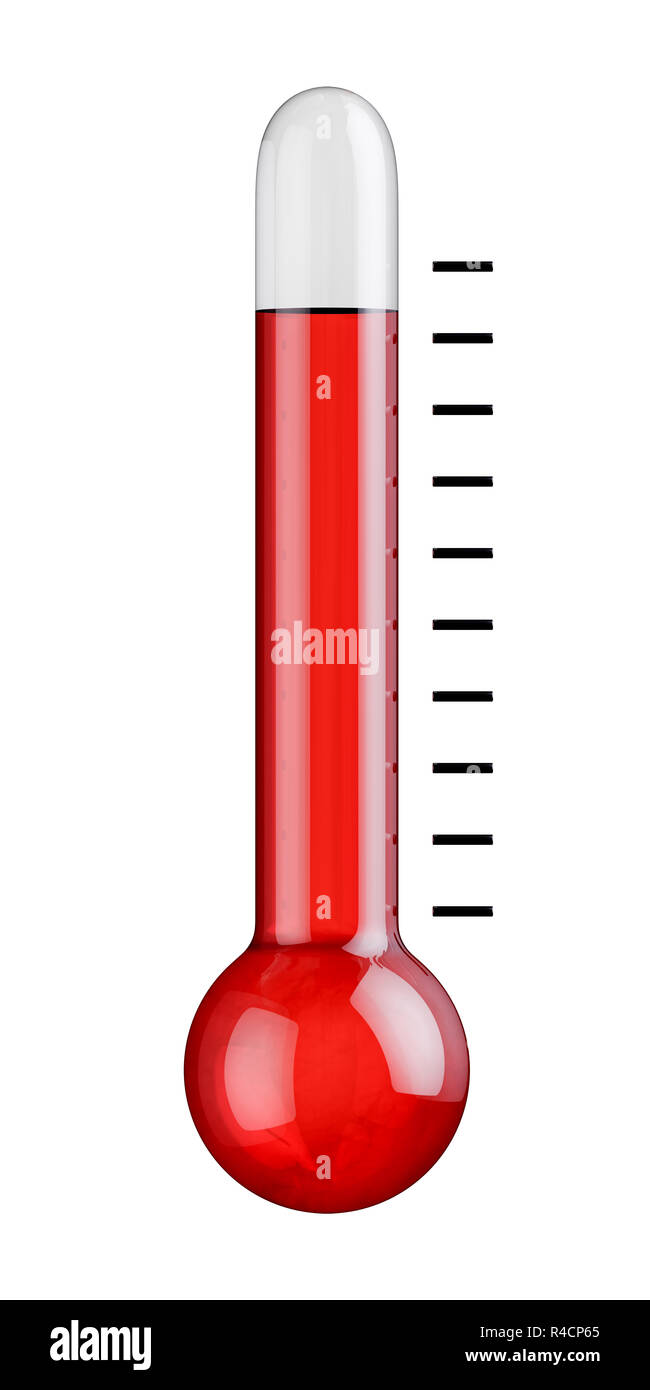 3d rendering illustration of isolated thermometer in hot temperature Stock  Photo - Alamy