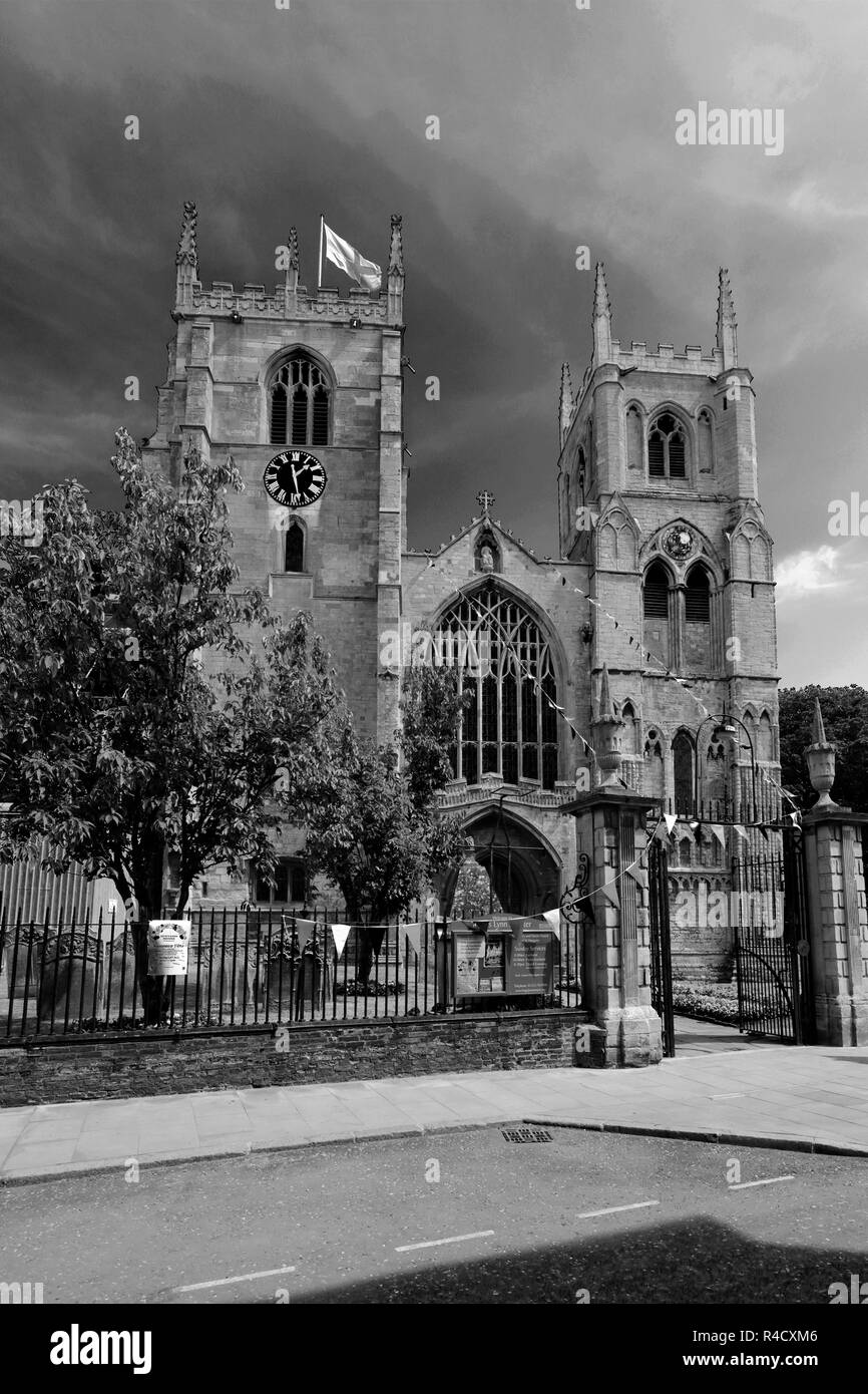 Exterior view of St Margarets Church, King's Lynn town, North Norfolk ...