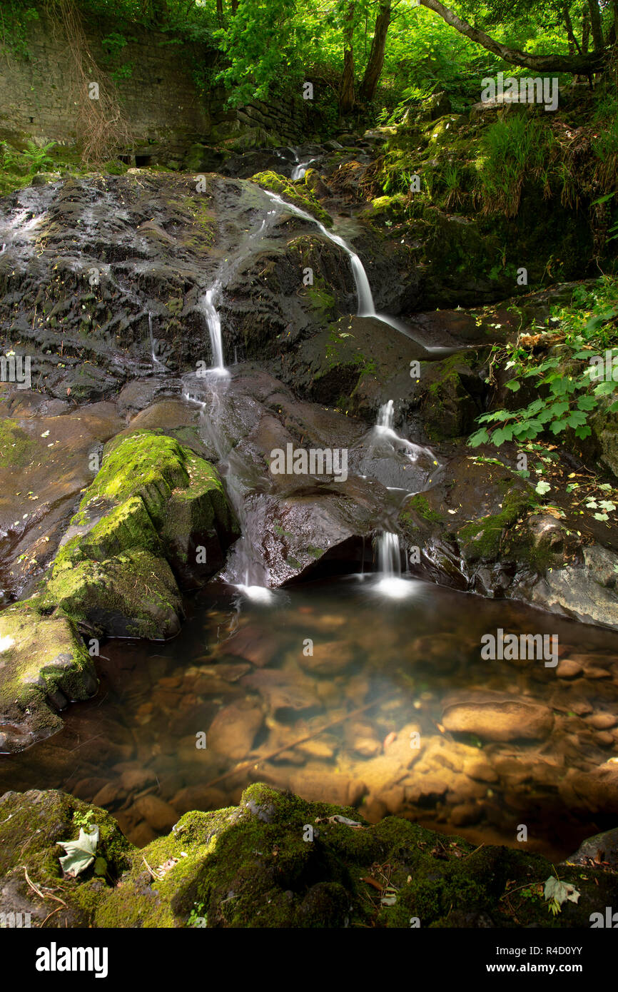 Fairy Falls waterfall at Trefriw in North Wales Stock Photo