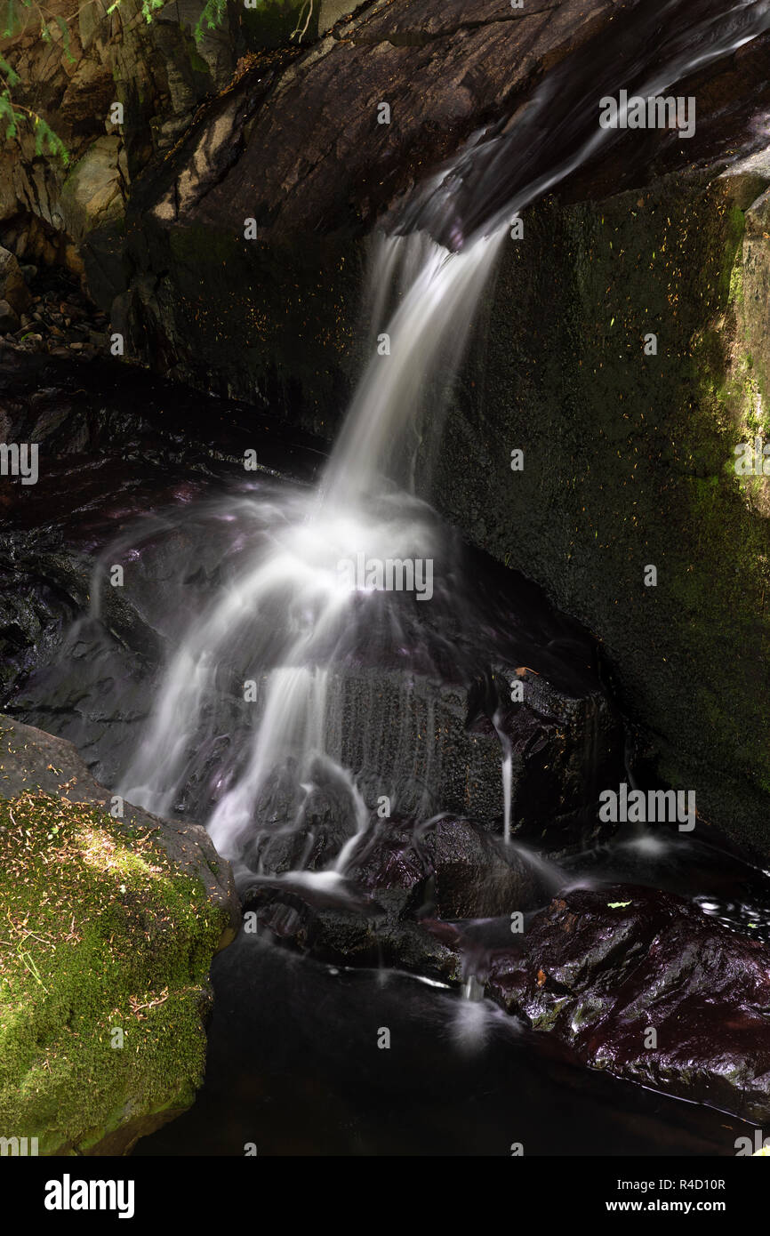 Fairy Falls waterfall at Trefriw in North Wales Stock Photo