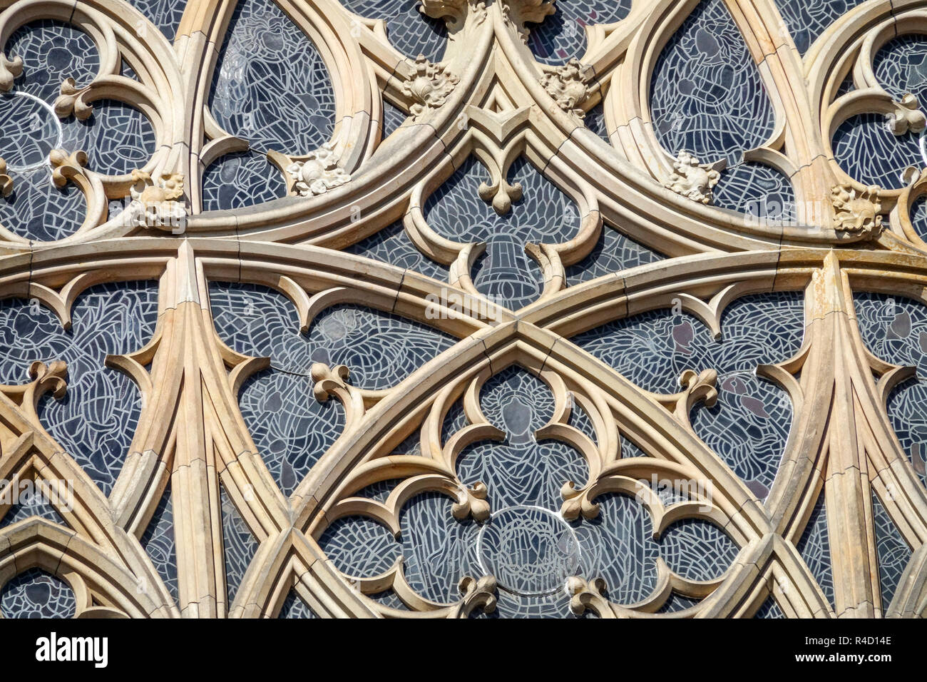 Gothic window pattern, St Vitus Cathedral Prague Castle detail Stock Photo