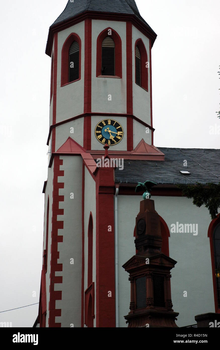 evangelical church in baden knielingen Stock Photo