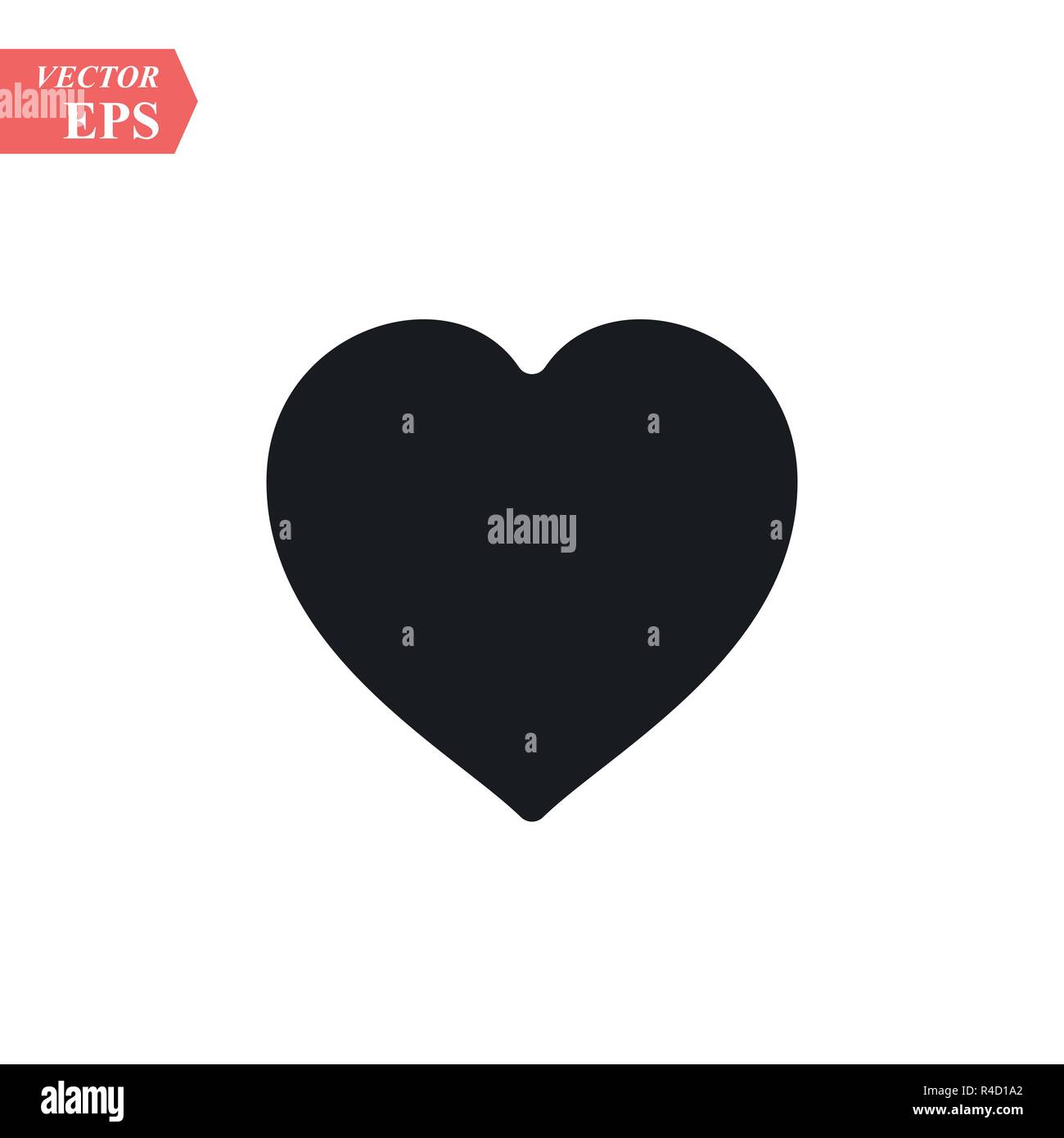Heart icon in trendy flat style isolated on background. Heart icon page ...