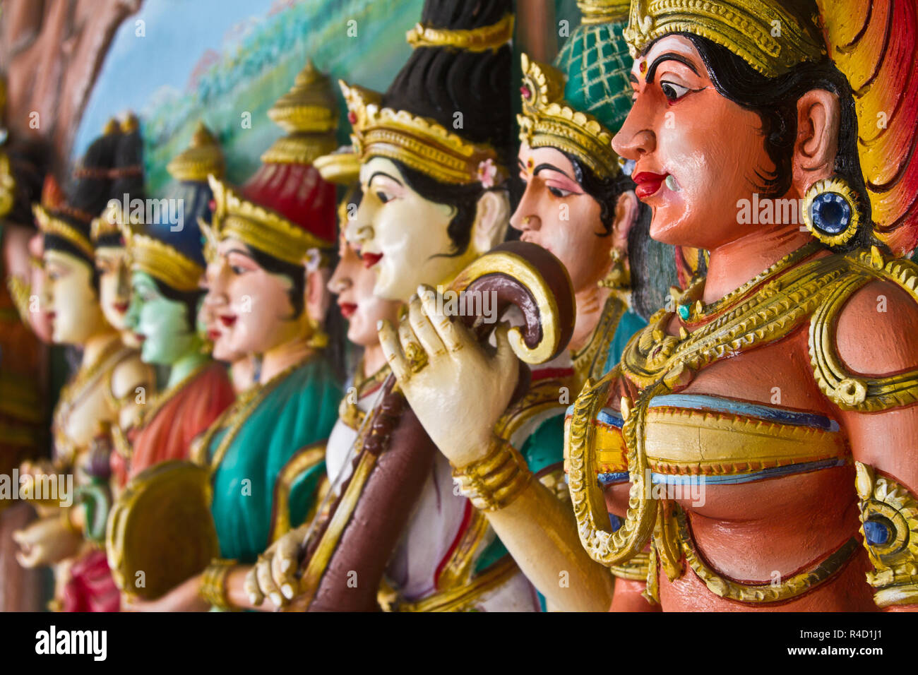 Woman sculpture in an Indian temple in Kuala Lumpur Malaysia Stock ...