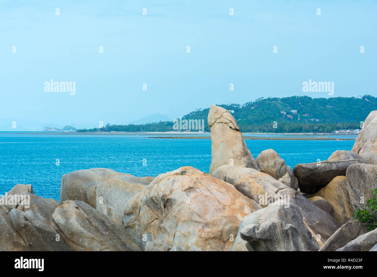 Hin Ta and Hin Yai rocks Stock Photo