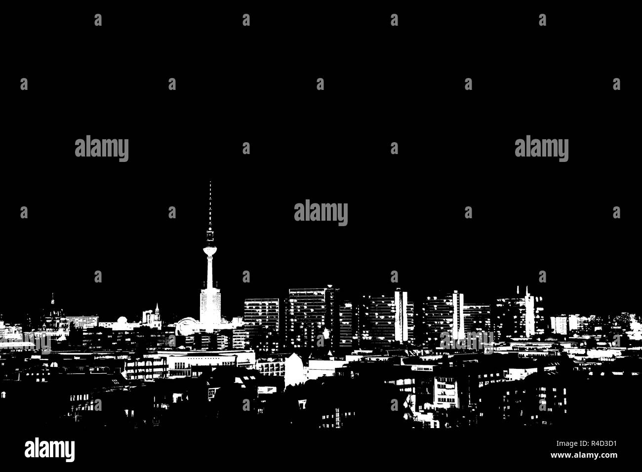Berlin skyline view Black and White Stock Photos & Images - Alamy