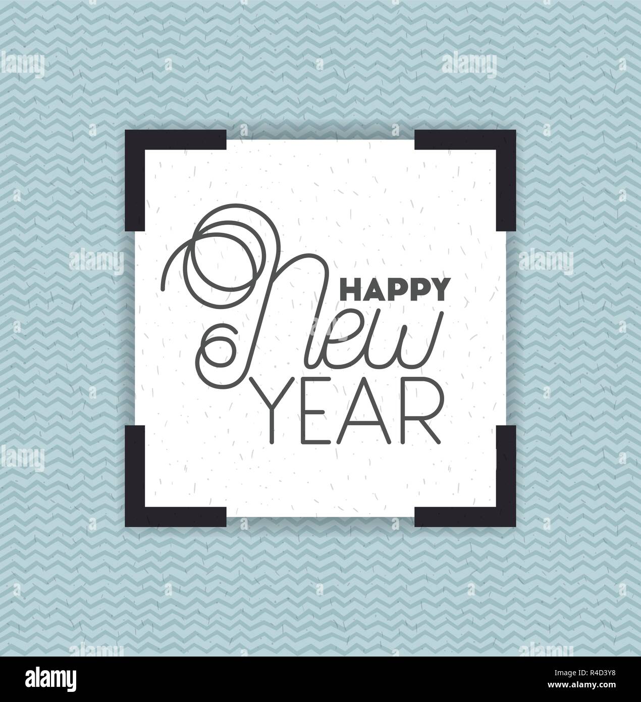 square frame with happy new year lettering Stock Vector Image & Art - Alamy