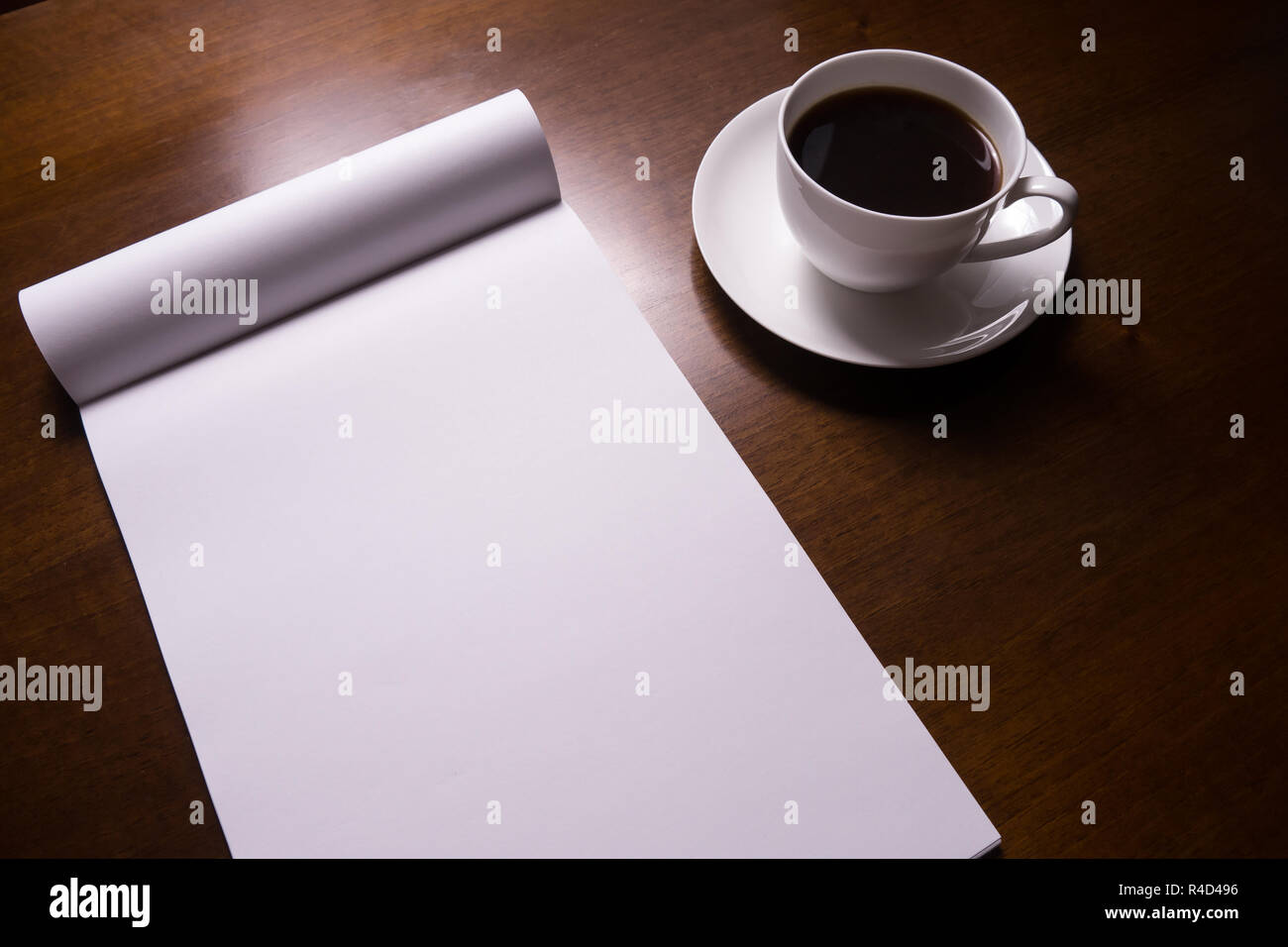 notebook on desk Stock Photo - Alamy