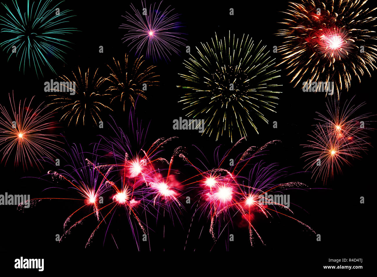 fireworks background Stock Photo
