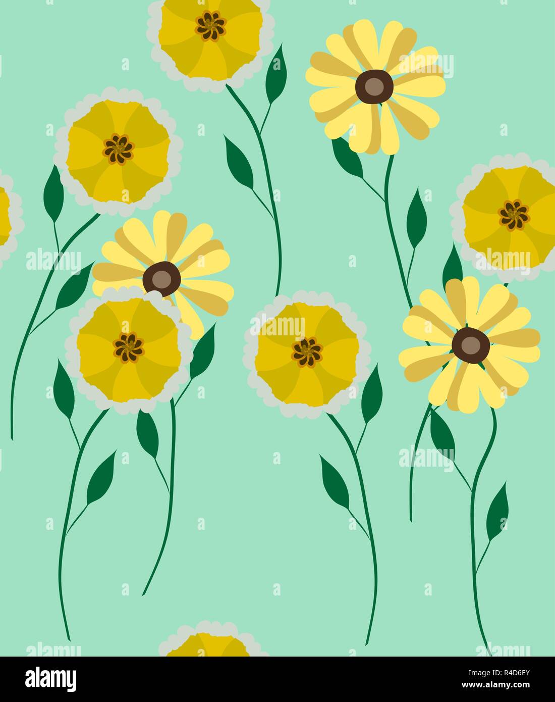 vector illustration of floral background. floral seamless pattern Stock ...
