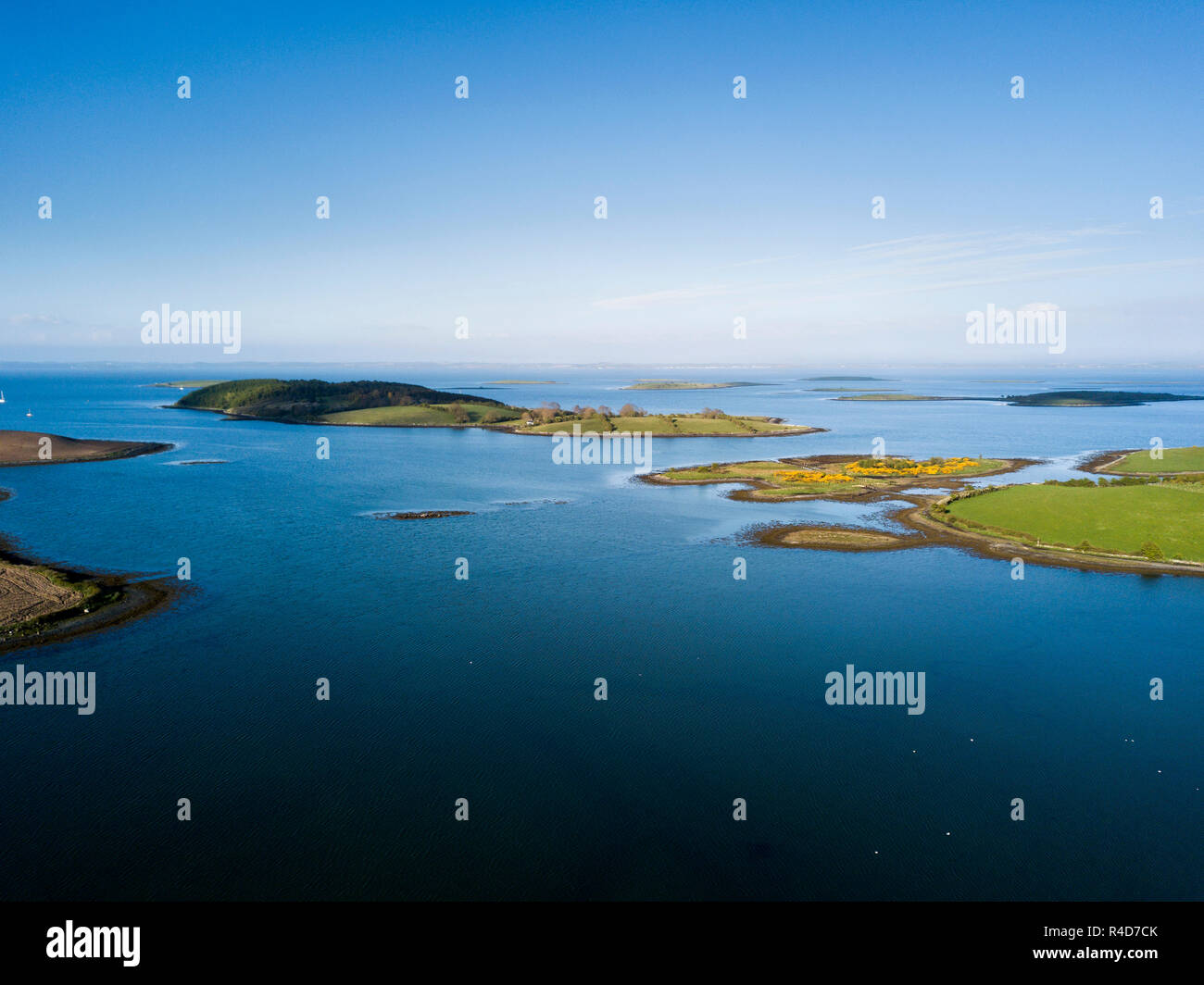 Conly and Shamrock Islands, Strangford Lough, Northern Ireland Stock Photo