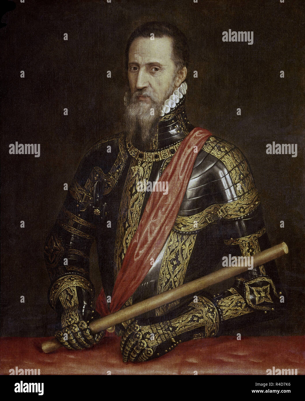 Fernando Alvarez de Toledo (1507-1582). Great Duke of Alba. 107 x 97. Madrid, Collection of the Dukes of Alba. Author: TITIAN. Location: PRIVATE COLLECTION. MADRID. SPAIN. Stock Photo