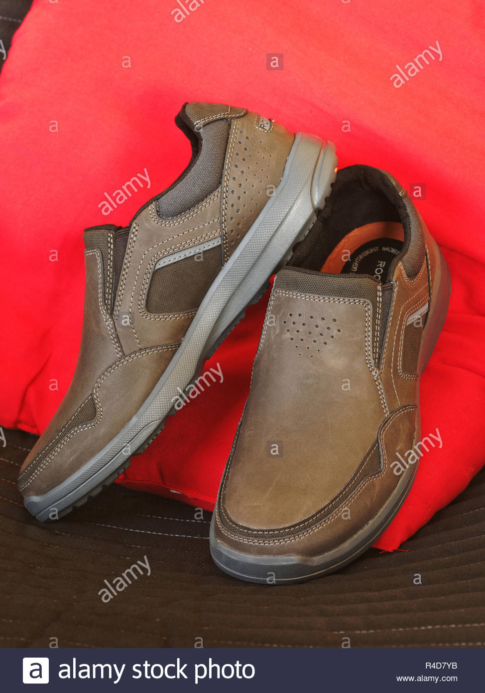 casual light brown Rockport shoes Stock 