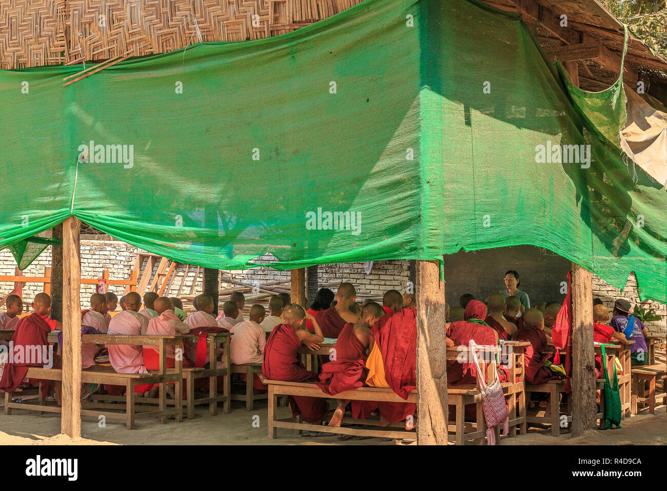Burmese Monastic School Outdoor Class Room Stock Photo 226486186