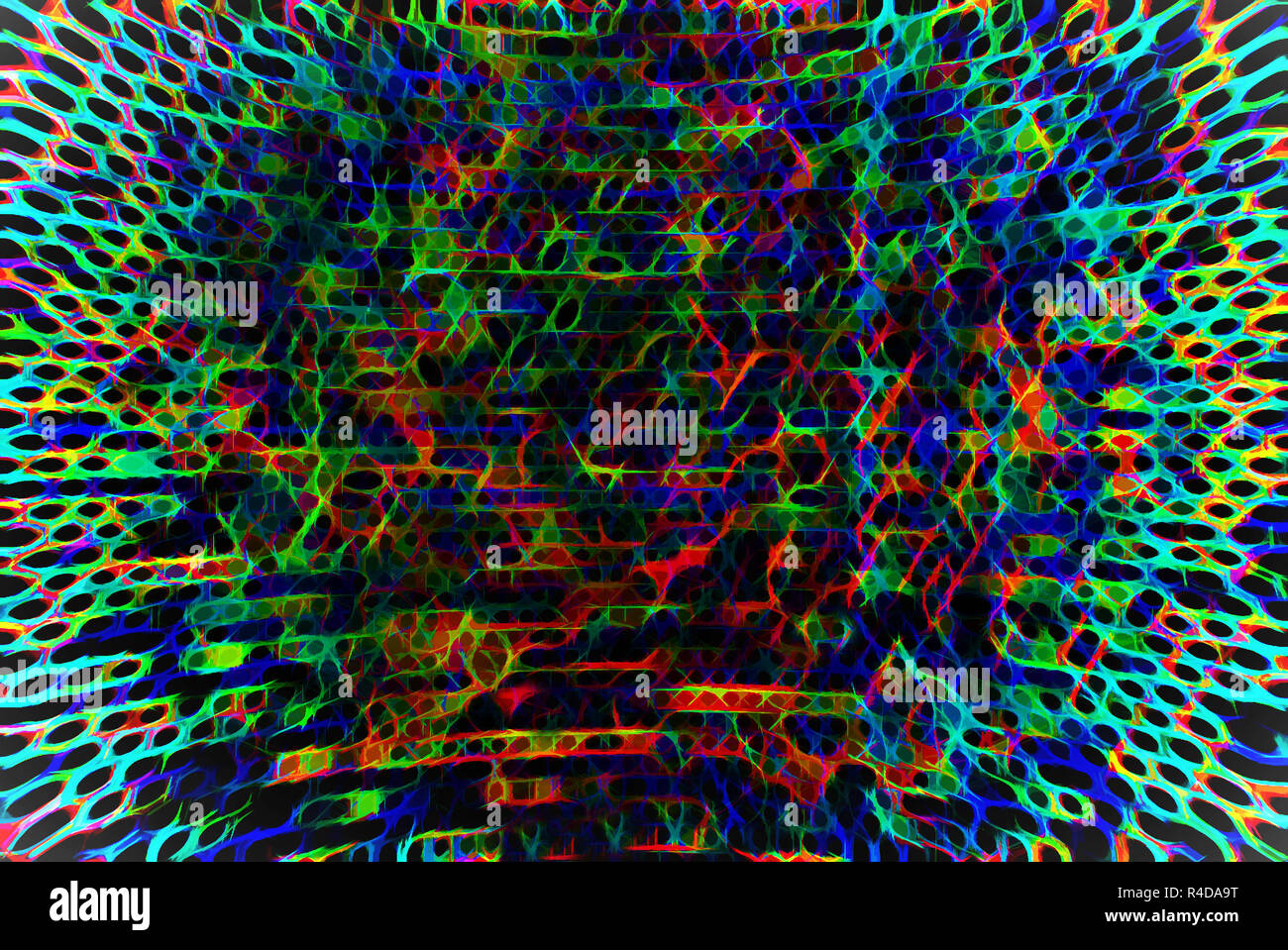 Acid colored artistic grid illustration Stock Photo - Alamy