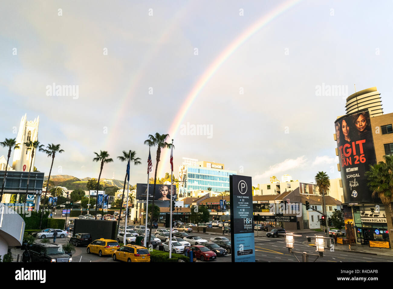 LOS ANGELES, USA - FEBRUARY 18, 2017: Hollywood and Highland Complex - Los Angeles, California USA Stock Photo