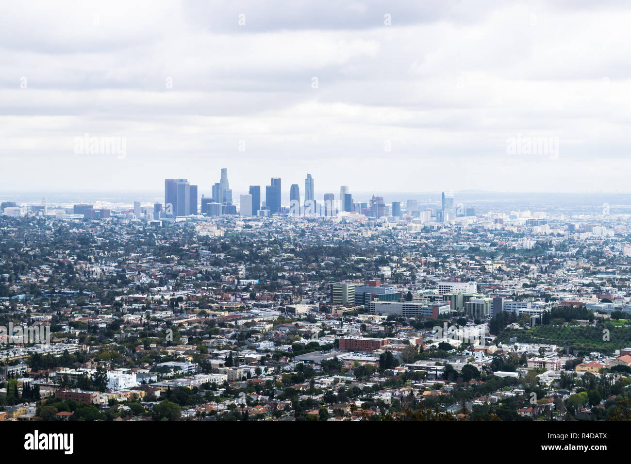 Observatory View Views from Griffith Observatory over Los Angeles, California, USA Stock ...