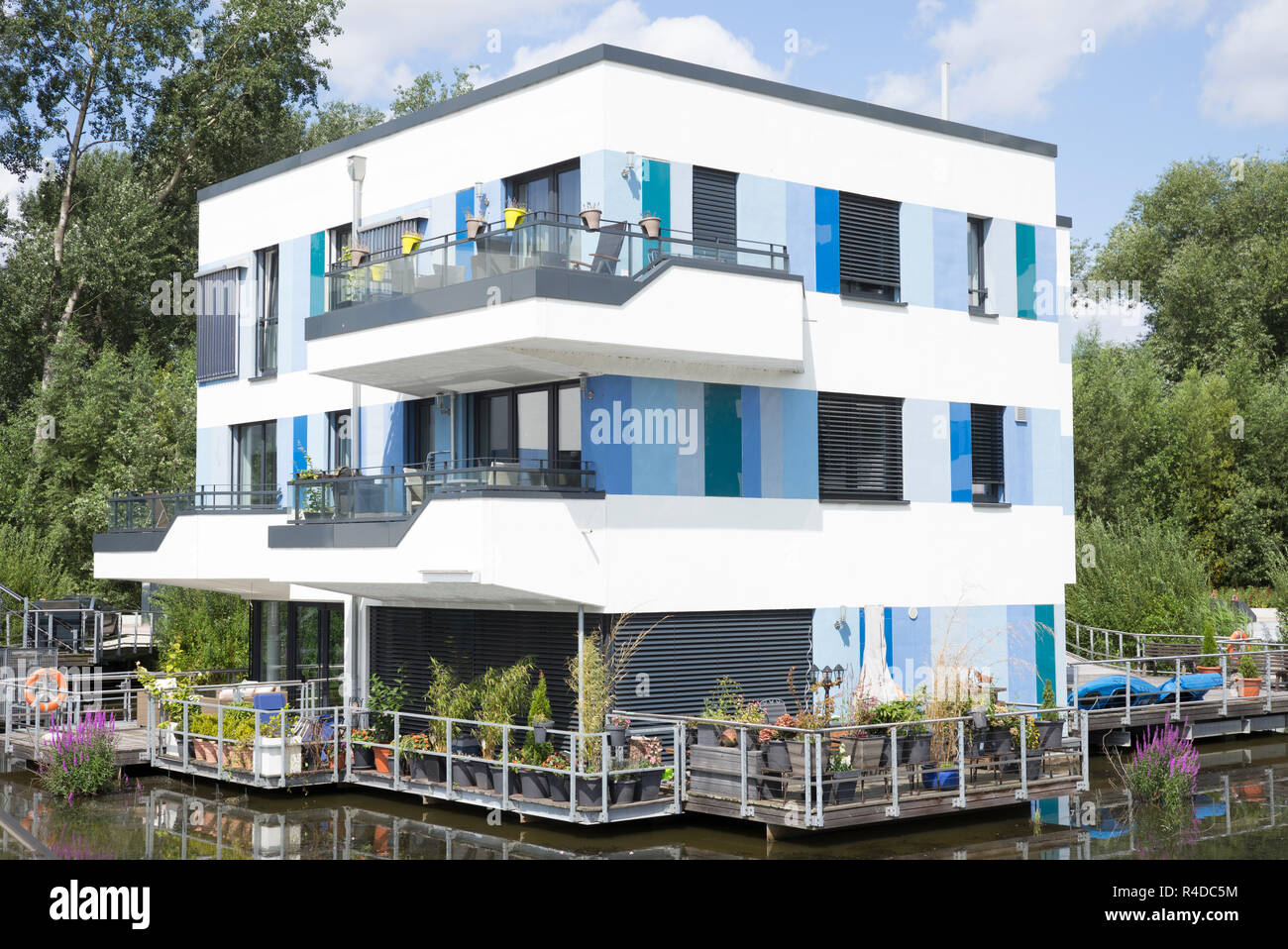 facade of a modern residential building in hamburg,germany Stock Photo ...
