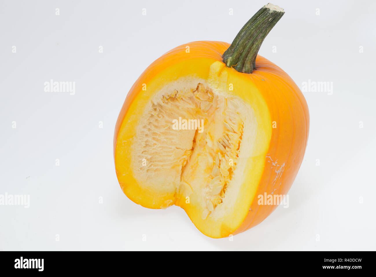 Fresh orange pumpkin isolated on white background Stock Photo - Alamy