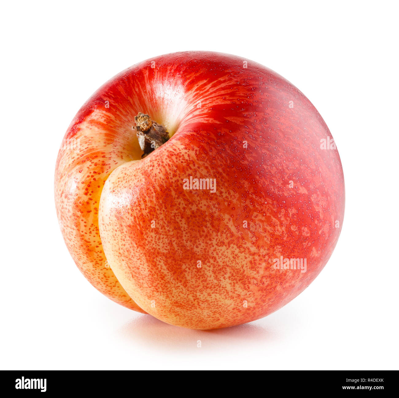Nectarine isolated on white background with clipping path Stock Photo