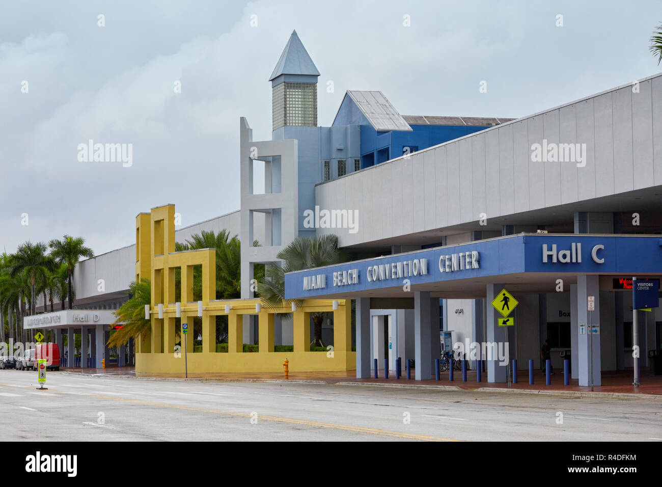Entrance to Miami Beach Convention Center in Miami, Florida, USA Stock Photo
