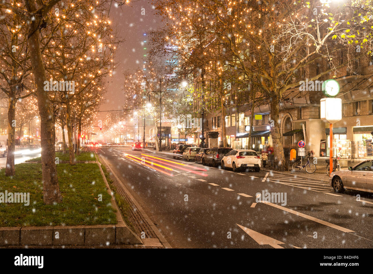 kurfÃ¼rstendamm in december Stock Photo