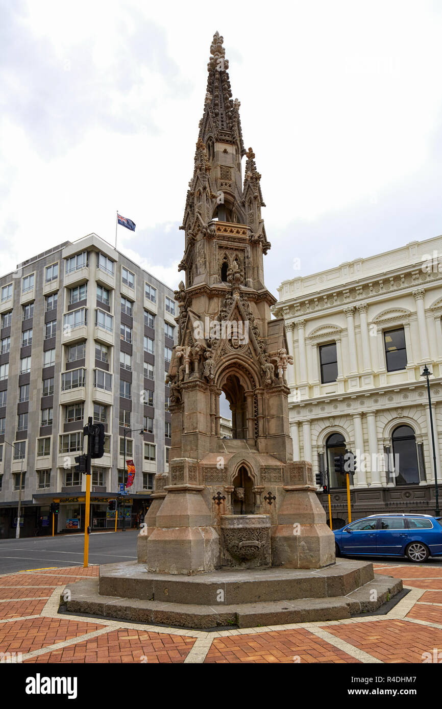 Cargill Monument in Dunedin, New Zealand Stock Photo