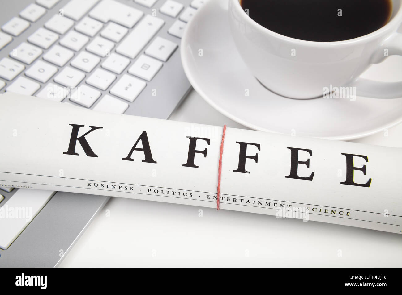 coffee (german) on desk Stock Photo Alamy