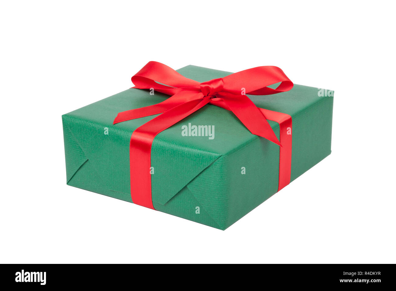 green christmas gift isolated Stock Photo - Alamy