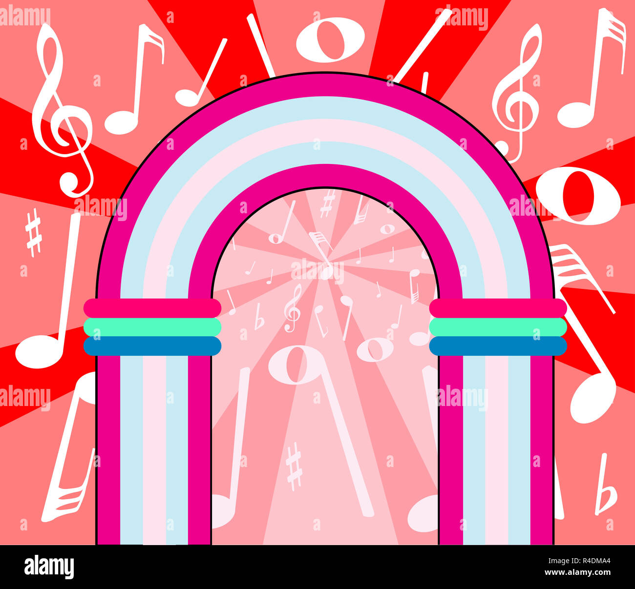Musical Notes Archway Stock Photo - Alamy