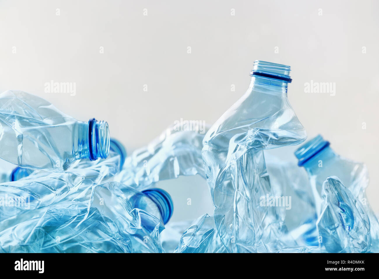 Crushed plastic recyclable milk container Stock Photo - Alamy