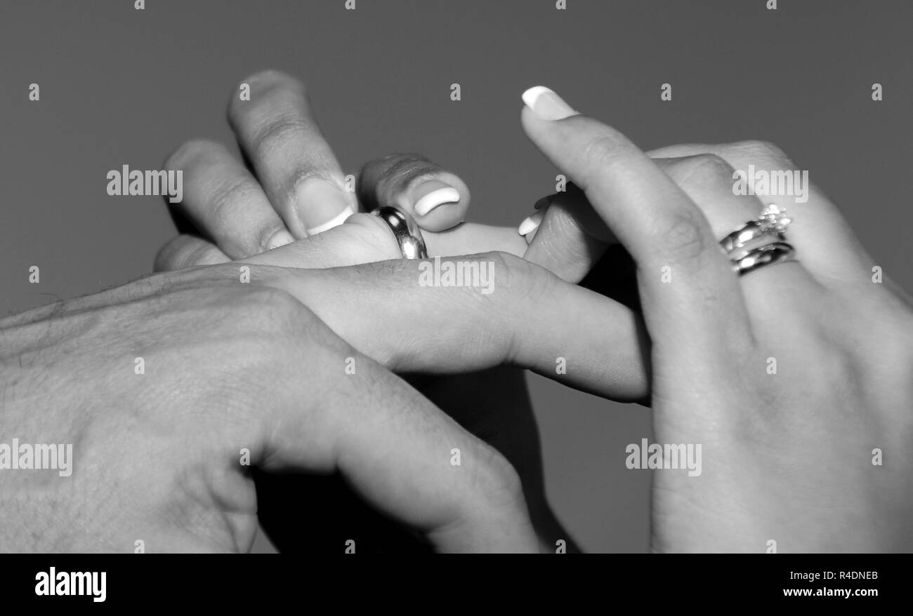 The Wedding Ring Ceremony Stock Photo Alamy