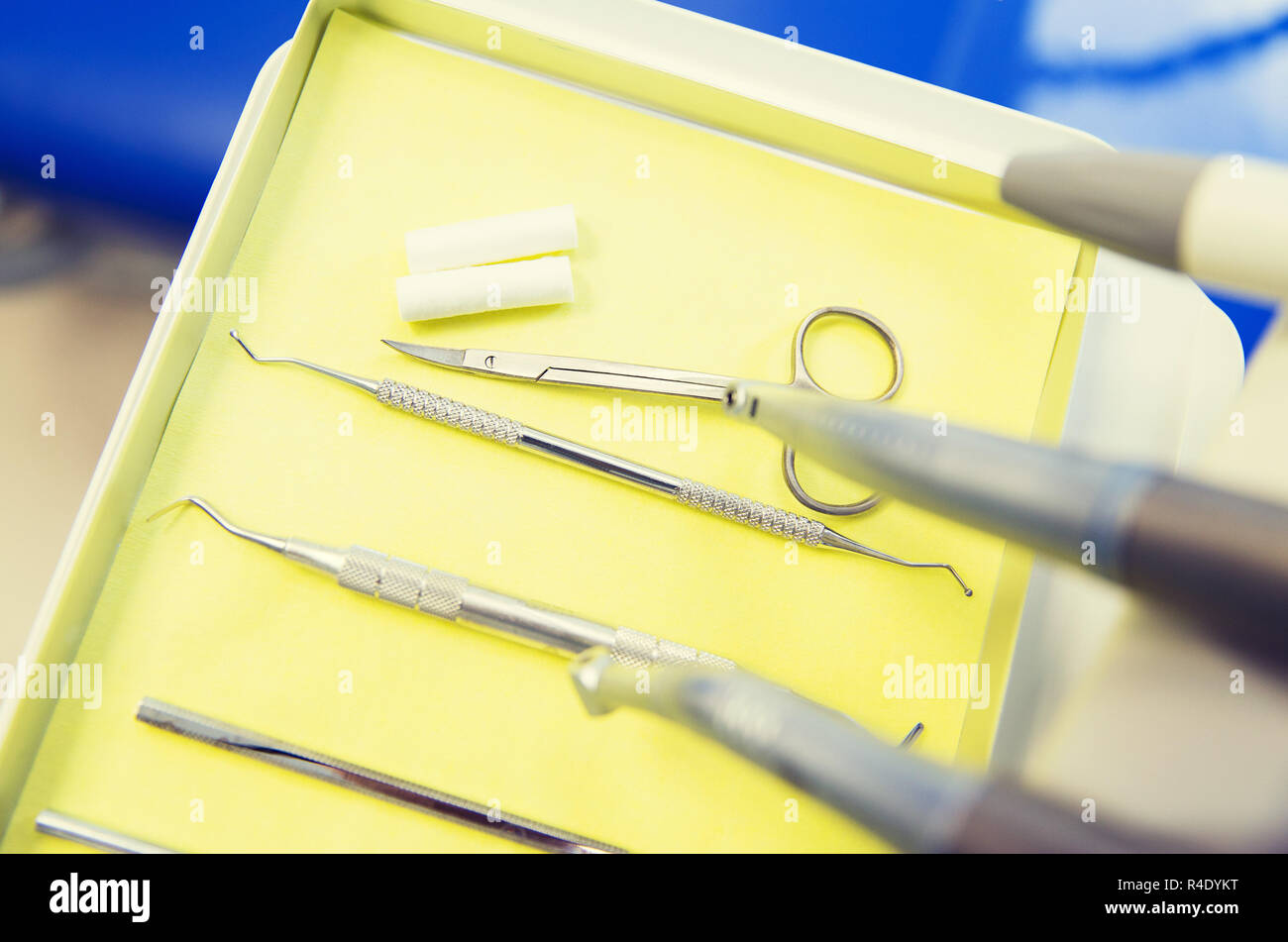 close up of dental instruments Stock Photo Alamy