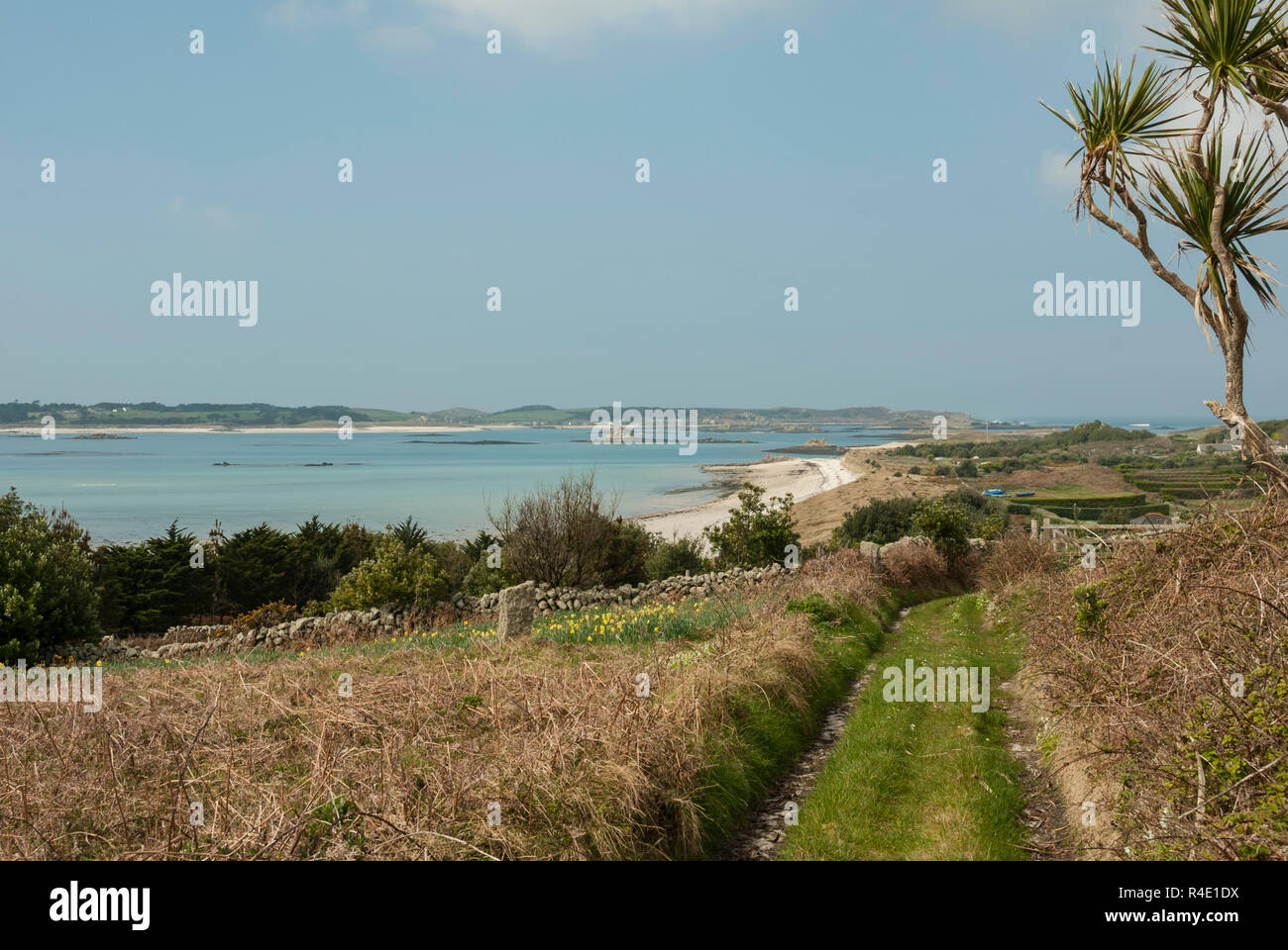 Stunning views across St Martin's, Scilly, with an inviting path past ...