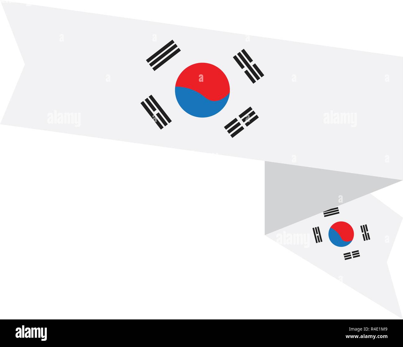 Waving south korea flag vector hi-res stock photography and images - Alamy