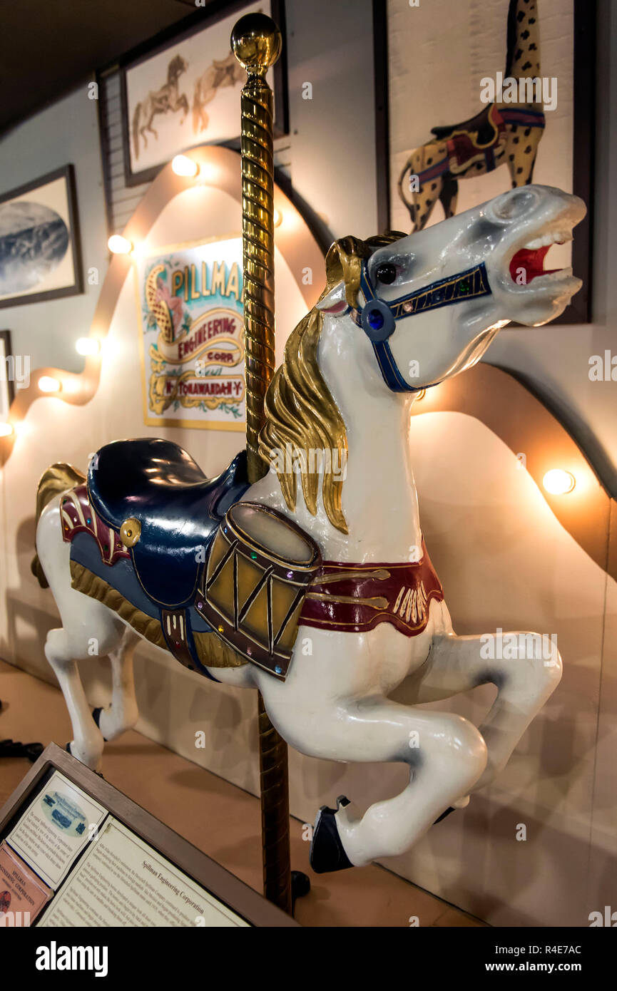 North Tonawanda, New York, USA. 26th Nov, 2018. The Herschell Carousel