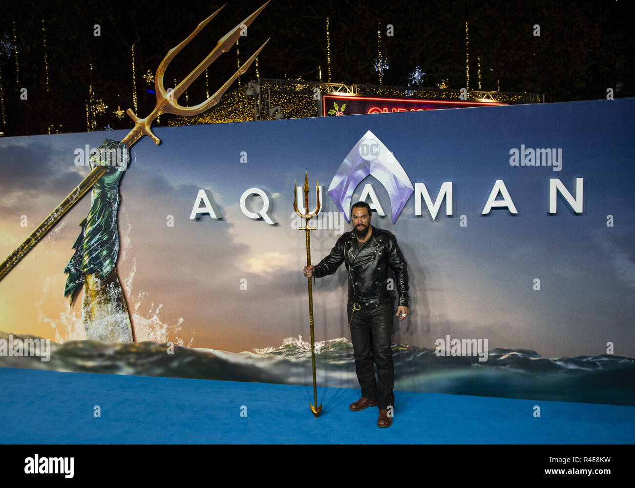 London, UK. 26th Nov, 2018. Jason Momoa attends the World Premiere of 'Aquaman' at Cineworld Leicester Square. Credit: Gary Mitchell/SOPA Images/ZUMA Wire/Alamy Live News Stock Photo