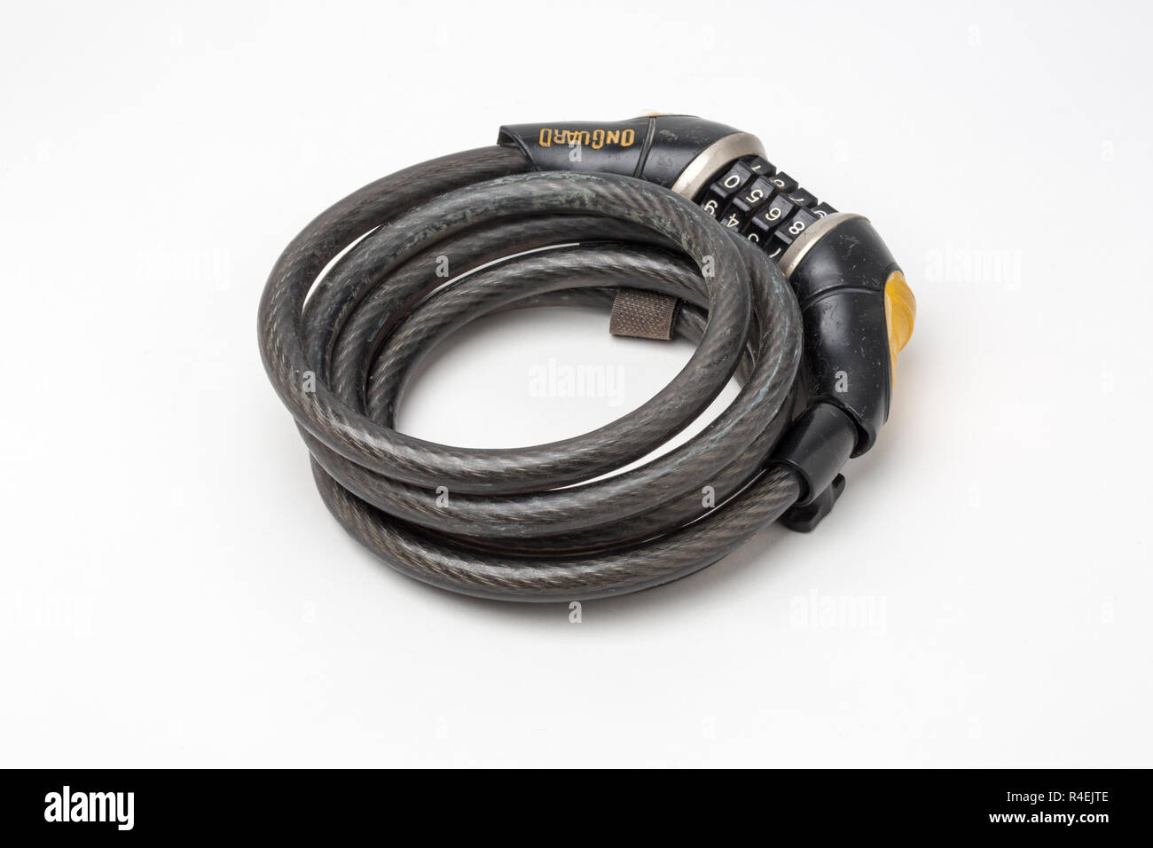 Bicycle combination security lock Stock Photo