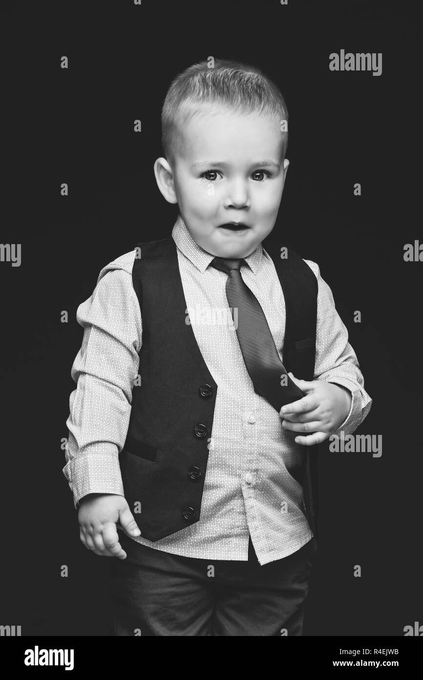 Business boy in tie Stock Photo